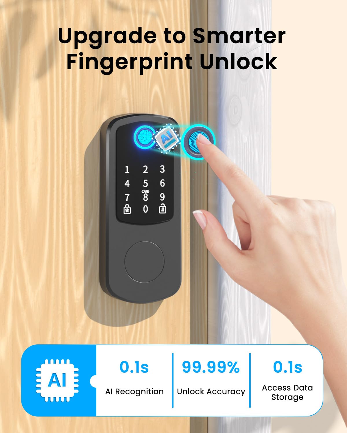 Bextgoo Smart Door Locks for Front Door Keyless Entry Fingerprint Door Lock