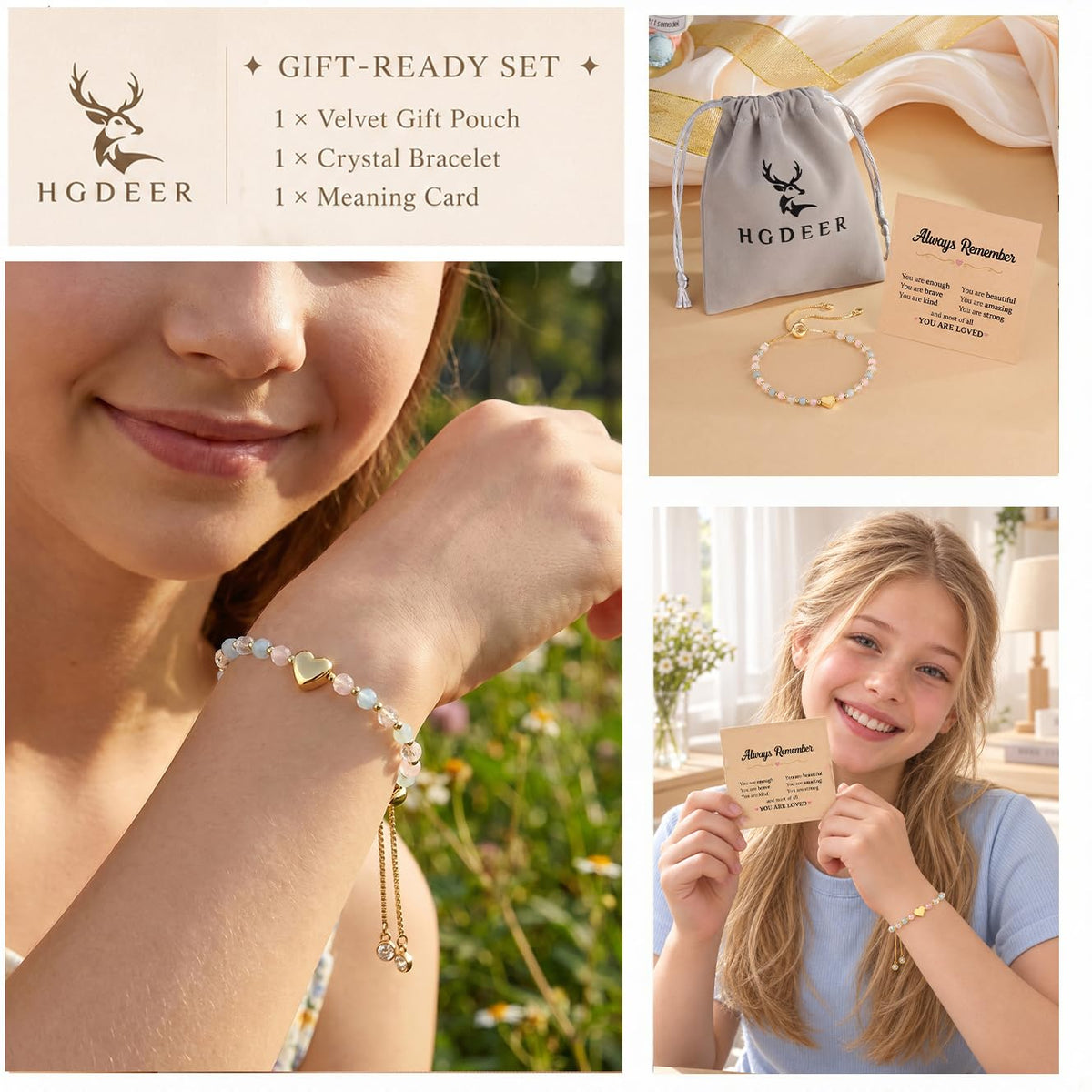 HGDEER Tween Teen Girl Gifts Trendy Stuff Bracelets for Girls