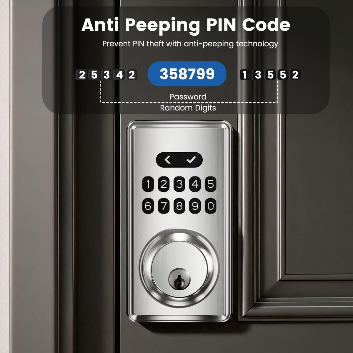 Keypad Deadbolt, Keyless Entry Door Lock,Smart Deadbolt Lock