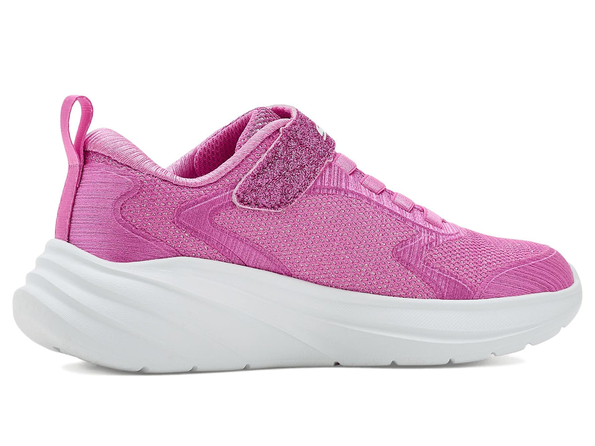 Skechers Wave 92 Tennis Shoes Sparkle Mesh Athletic Sneakers with Adaptive Closure Machine Washable, Hot Pink Textile/Trim, 13