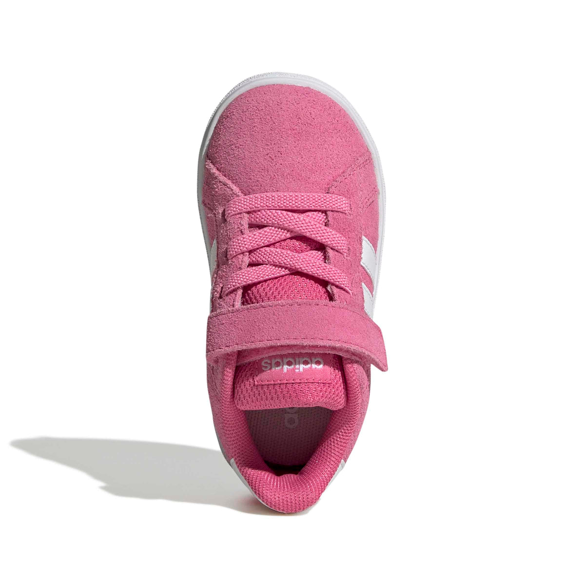 adidas Unisex-Baby Grand Court 2.0 Elastic Lace & Strap, Pink Fusion/White/White, 5