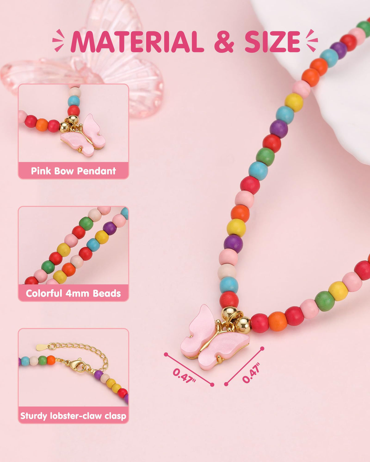 Kidbbi 5 Year Old Girl Birthday Gift Ideas 5 Year+ 5th Necklace Jewelry