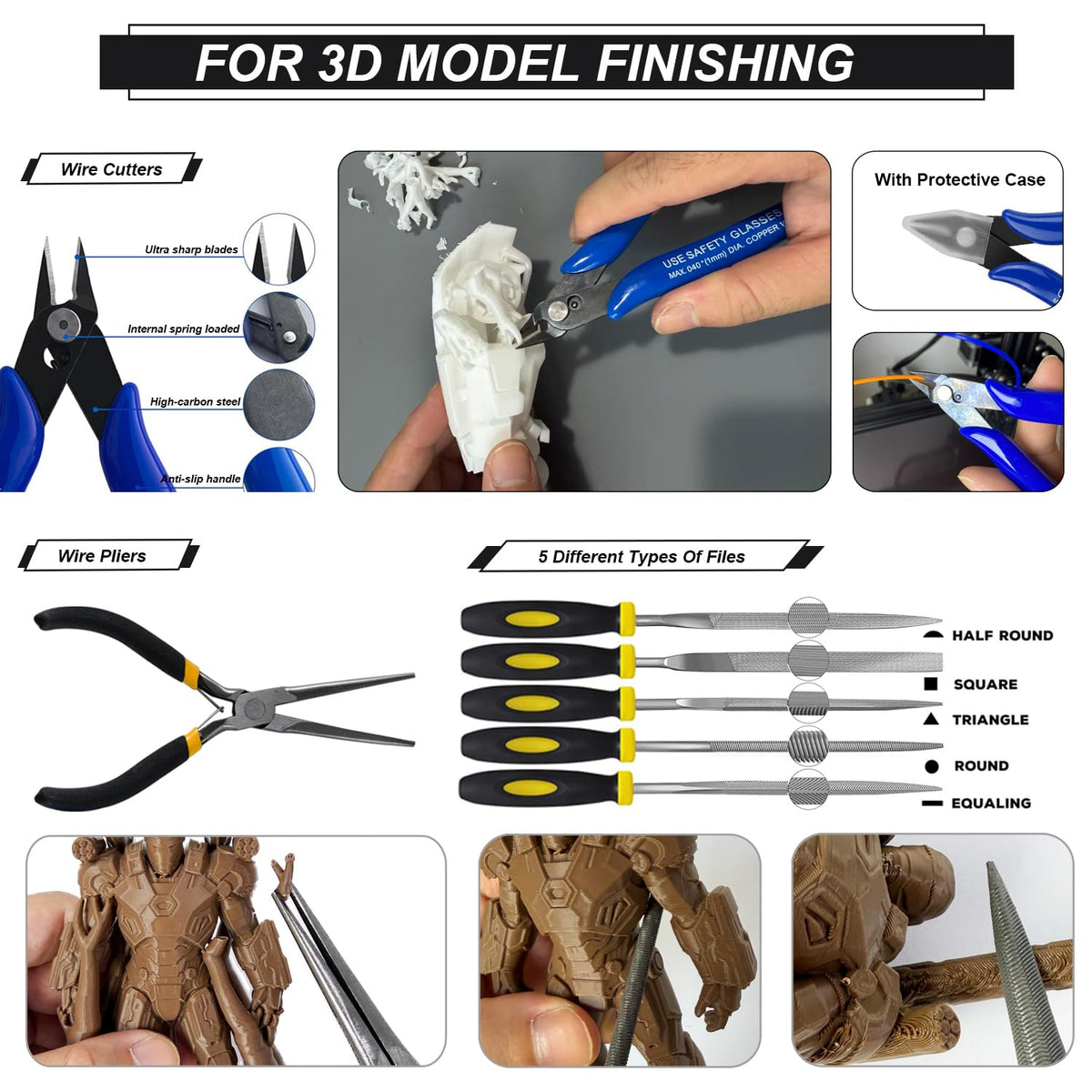 124Pcs 3D Printing Accessory Tools with Tool Bag