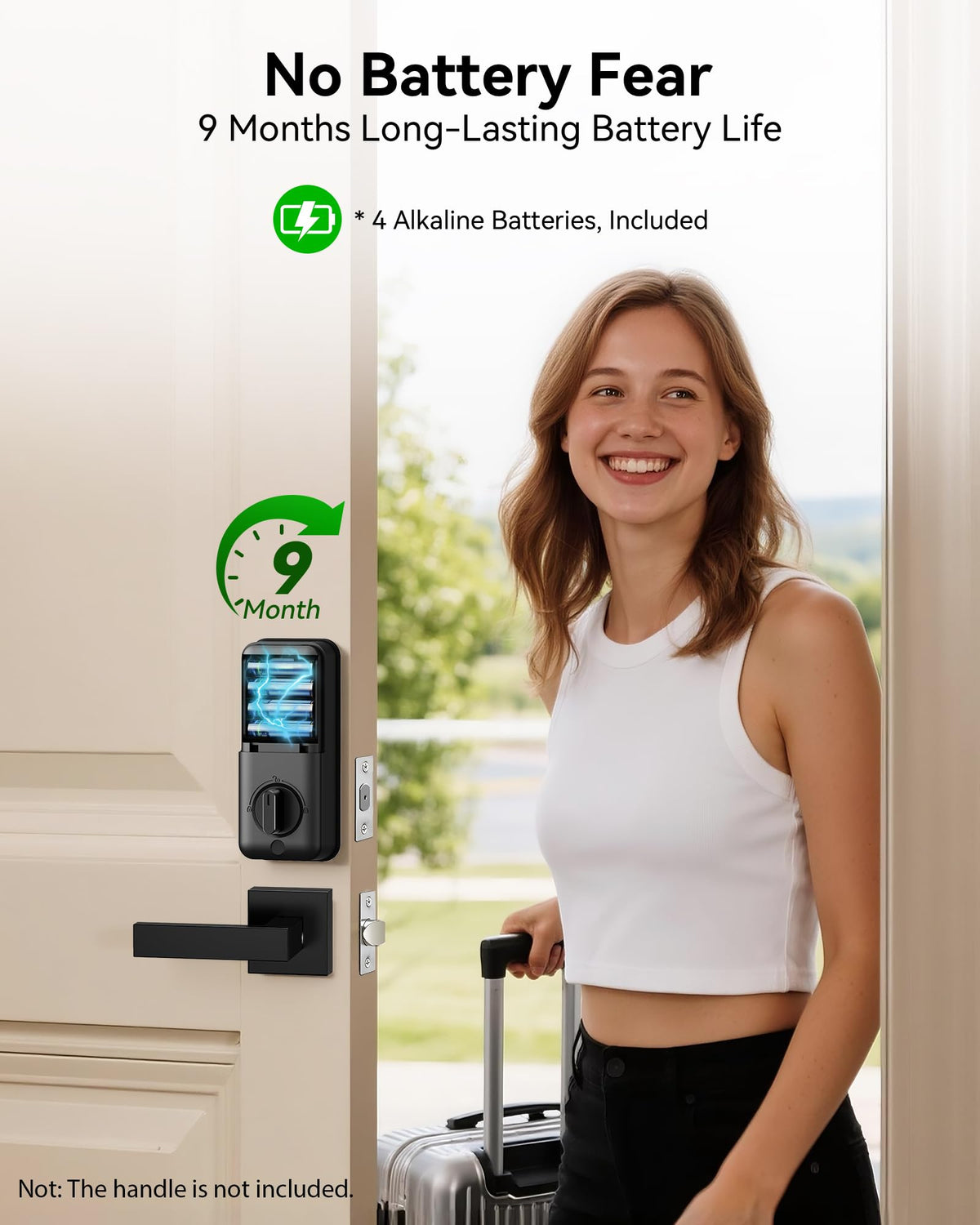 Fingerprint Smart Deadbolt Lock, Keyless Entry Door Lock
