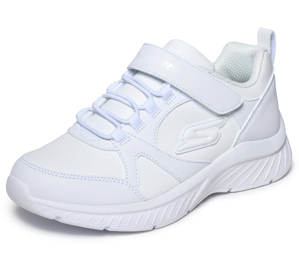 Skechers Kids Microspec Plus Sneaker, White, 3.5 Big Kid