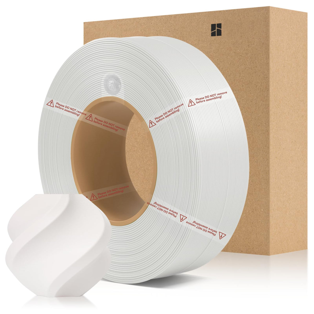 COMTREE Bamboo PETG Basic Refill Filament 1.75mm 1 KG (2.2lbs) with RFID for Bambu Lab A1/X1/P1 Series 3D Printers,Strong Toughness,Outdoor Use,3D Printing Filament,No Spool, +/- 0.03mm (White 30106)