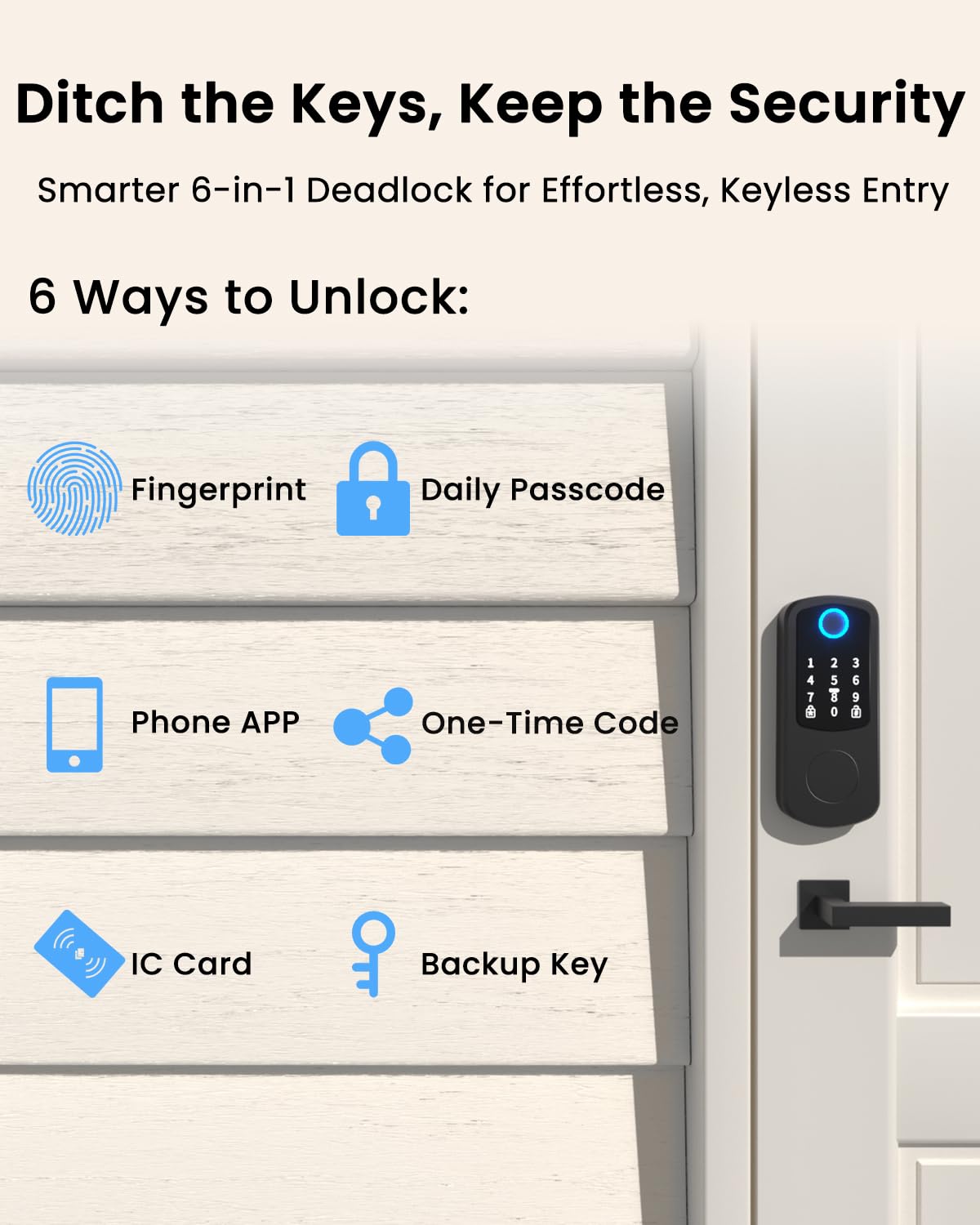 Bextgoo Smart Door Locks for Front Door Keyless Entry Fingerprint Door Lock