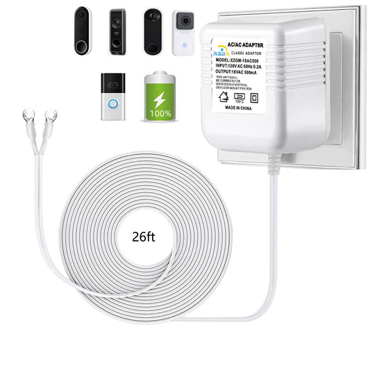 XZGm 18V 500mA Transformer for Ring Nest Eufy Wyze Arlo Video Doorbell