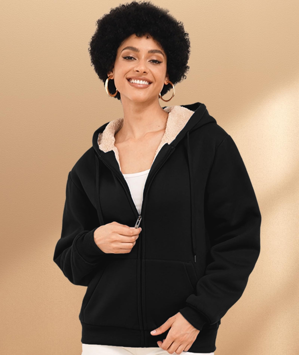 SWISSWELL Hoodies for Women Winter Fleece Sweatshirt Sherpa Lined Jacket