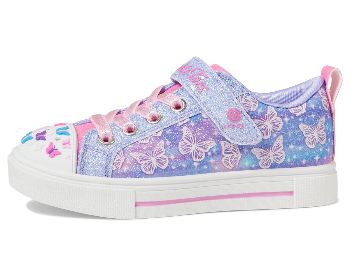 Skechers Kids Twinkle Sparks Sneaker, Lavender/Multi, 1 Little Kid