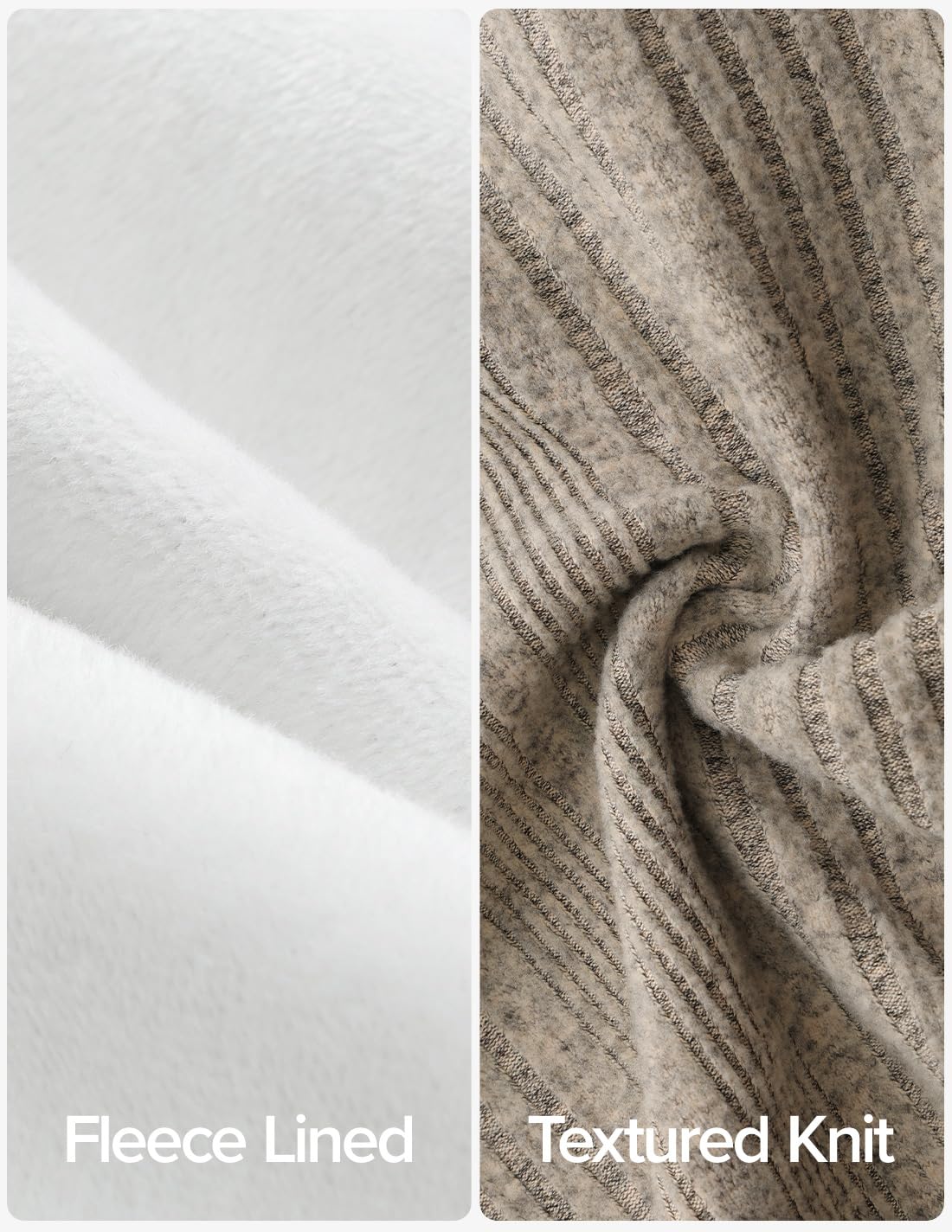 ZESICA Women's Fleece Sherpa Lined Tops Fall Winter Sweaters Oats S