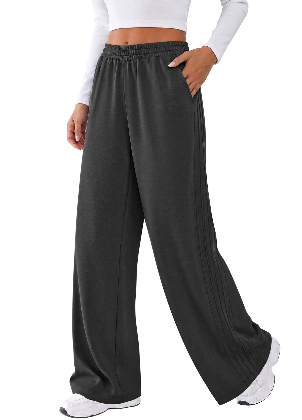 Wiholl Track Pants Women Wide Leg Sweatpants Fall Fashion Baggy Sweat Pants