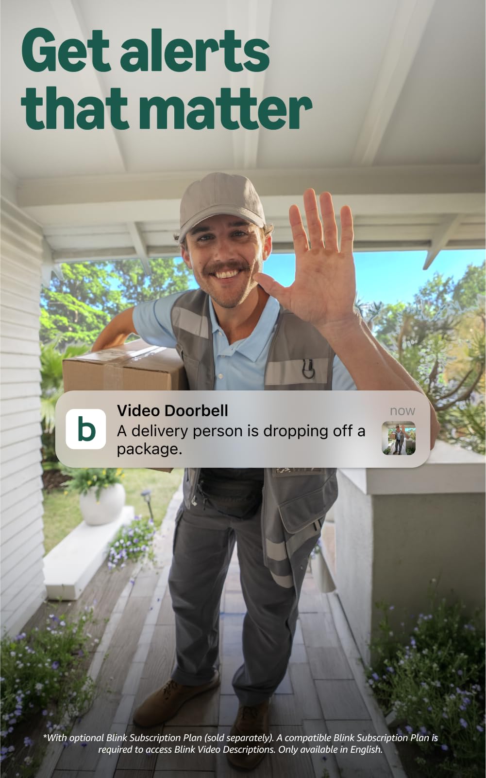 Blink Wired Doorbell 2K+ (newest model) ��� Head-to-Toe 2K video doorbell, continuous hardwired power, pair with Alexa or Blink Chime (sold separately) required for in-home