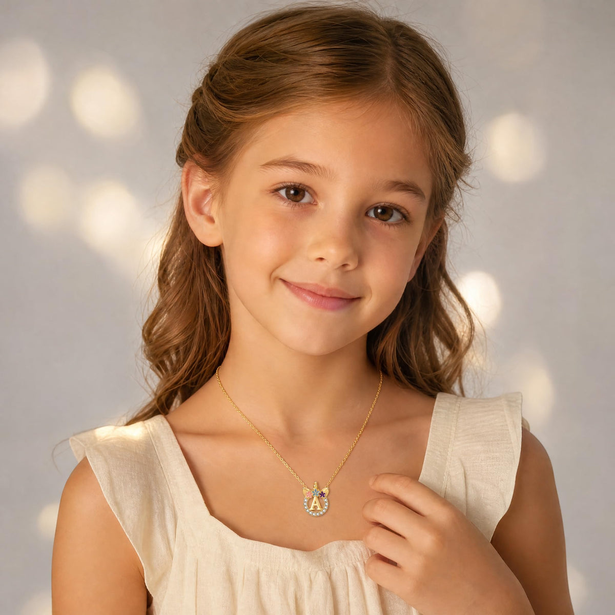 POSHJEW Necklace for Girls - 14K Gold Plated Initial C Unicorn Necklace Birthday Gifts Jewelry Unicorn Gifts for Girls 8-12