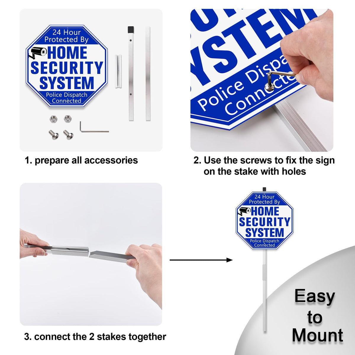 Uflashmi Home Security Yard Sign