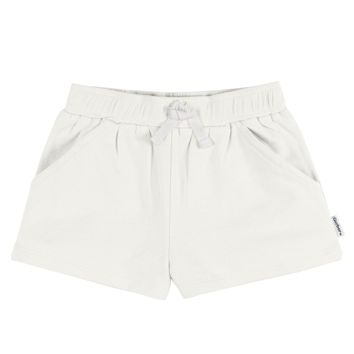 Gerber Baby Girls' Toddler 3-Pack Pull-On Knit Shorts, Pink/White/Navy, 12 Months
