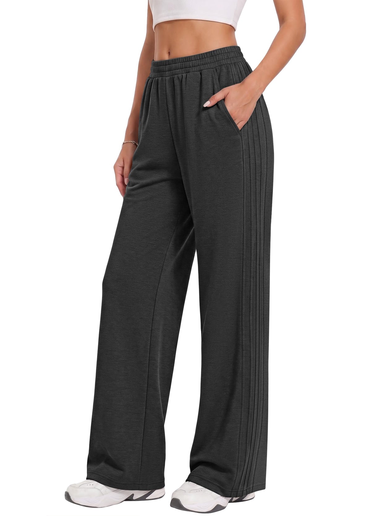 Wiholl Track Pants Women Wide Leg Sweatpants Fall Fashion Baggy Sweat Pants