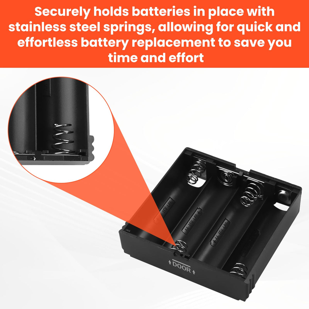 Perfect Pairz 83581 Top Battery Holder for Kwikset Series SmartCode Deadbolts Replacement Part, 4 AA Battery Holder, Smart Keypad Deadbolts Battery Pack Holder