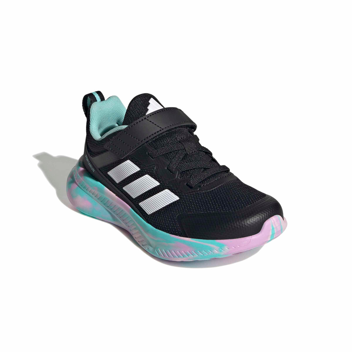 adidas Unisex-Kids Fortarun 4.0, Black/Clear Pink/Flash Aqua, 11.5