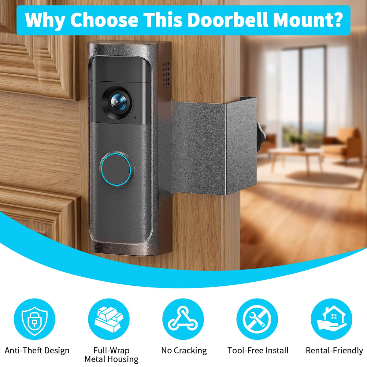Anti Theft Ring/Blink Doorbell Mount for Battery Doorbell/Pro/Plus(2026)