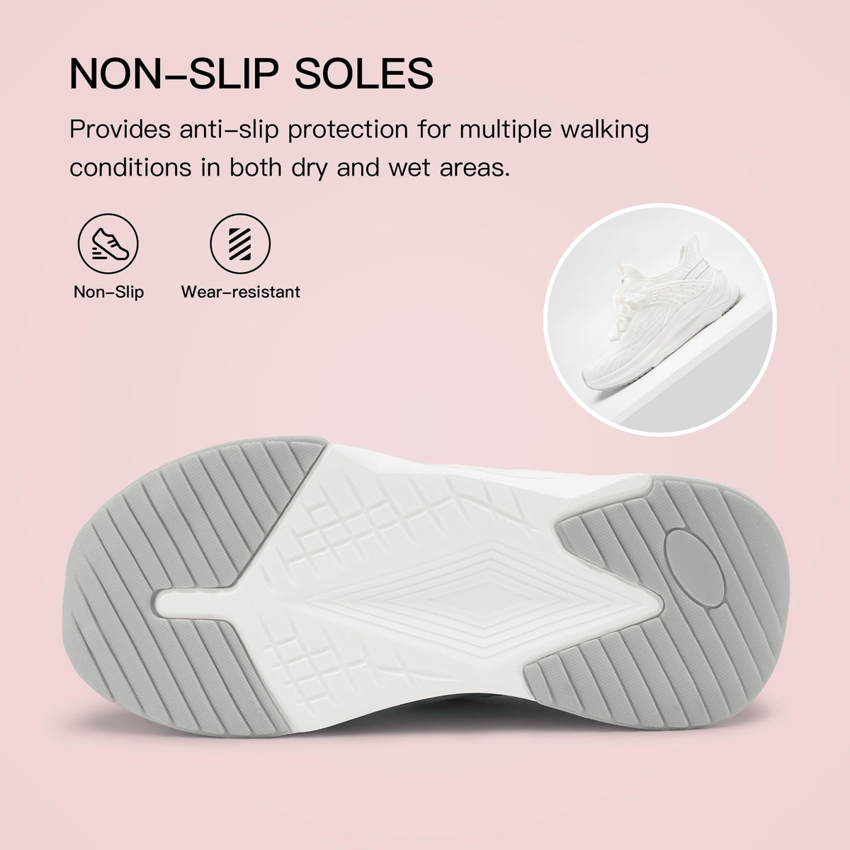 Stelle Girls Tennis Shoes Slip-on Kids Sneakers(White,2ML)