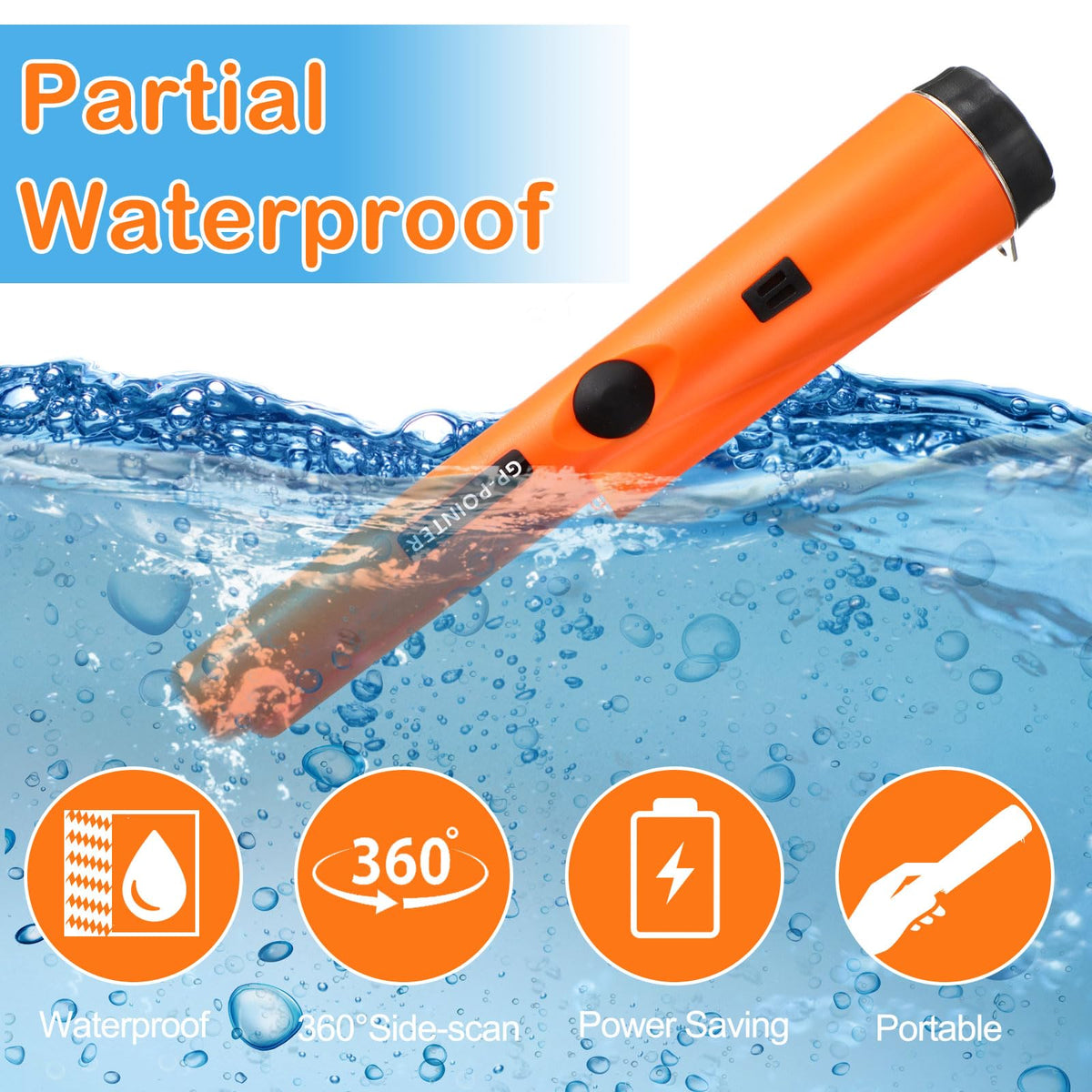 Metal Detector Accessories Kit Semi Waterproof Pinpointer with Shovel Scoop