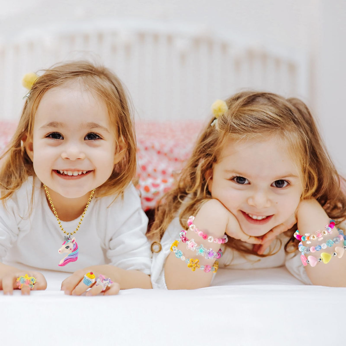 Kids Jewelry for Girls 4-6, Toddler Little Girls Play Jewelry Set 3-5 6-8