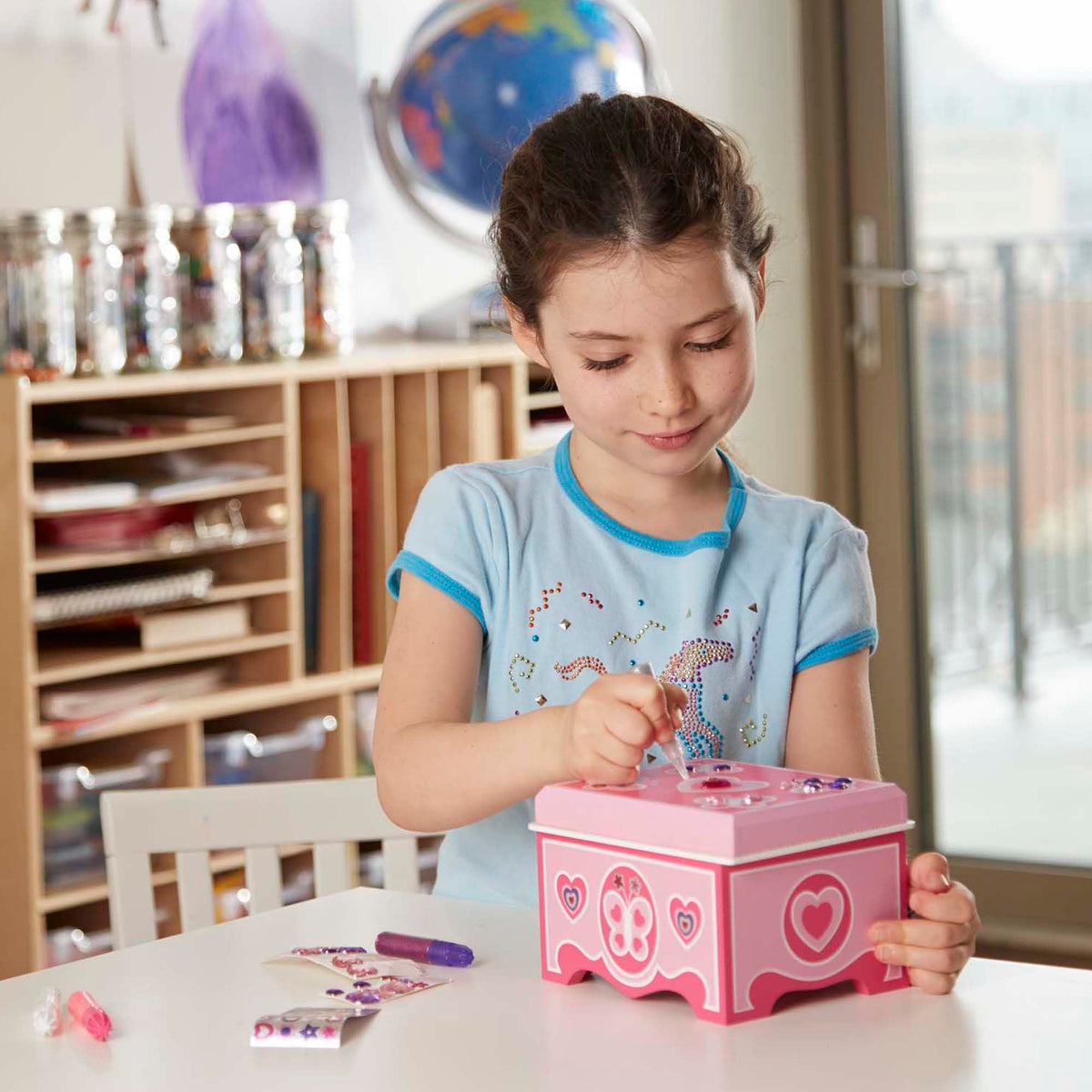 Melissa & Doug Created by Me! Wooden Jewelry Box, Decorate Your Own Craft