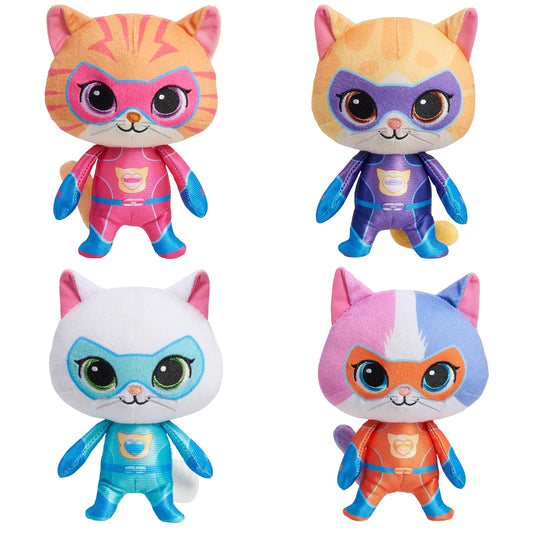 YXCTZKVX Super Cat Plush Toy ��� Set of 4 Soft Stuffed Animals ��� Sparks, Buddy, Ginny, Bitsy ��� Adorable Kitties Gift Set f