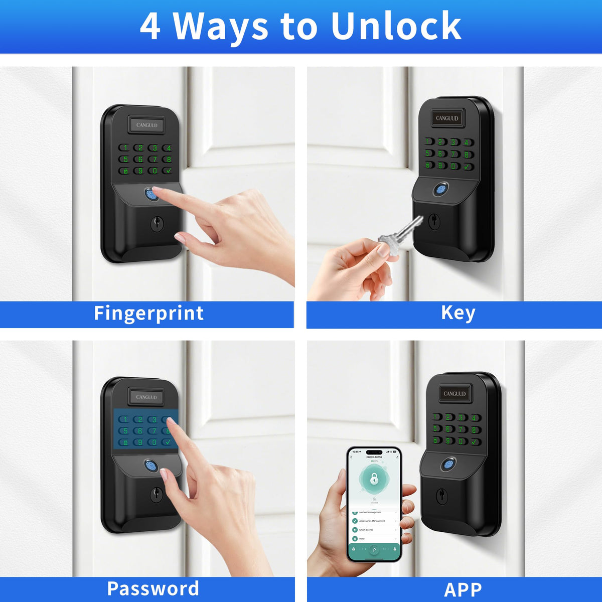 Fingerprint Deadbolt with Keypad for Front Door