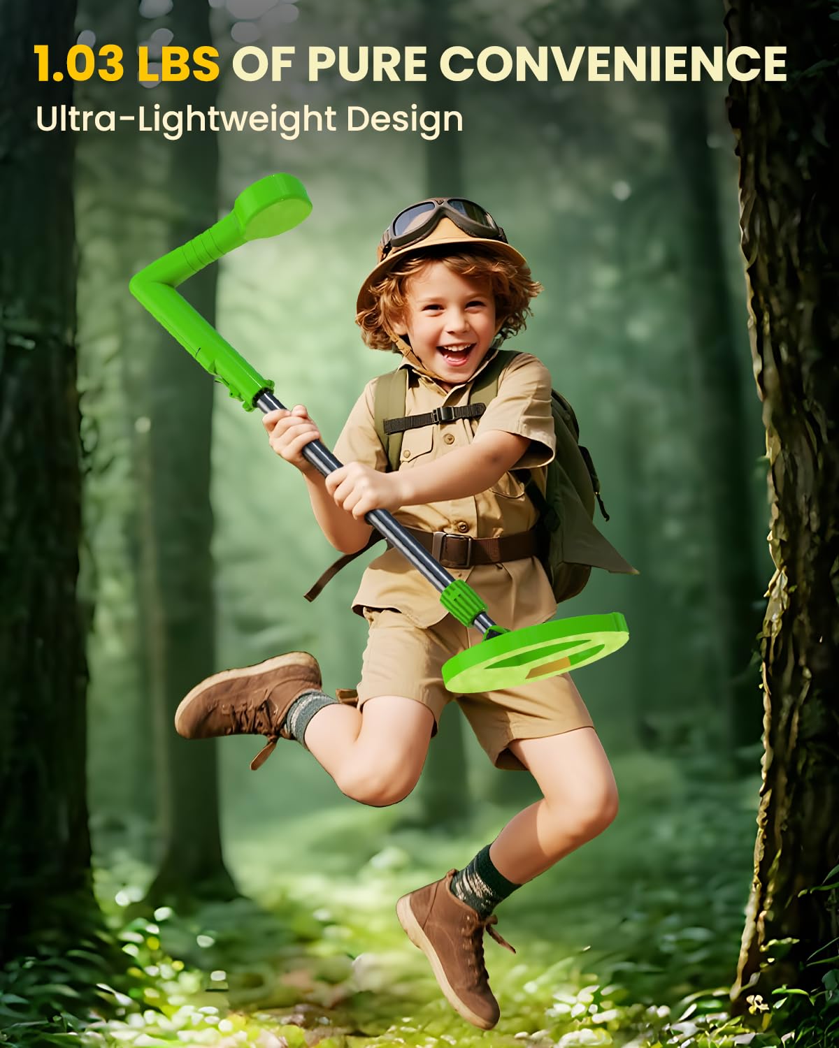 Metal Detector for Kids, Intuitive Color LCD Display, 6.7��� Glowing LED Coil, Kid-Safe Lightweight with Adjustable Handle & 4��� Precision Deepth, Perfect Educational Gift for Ki