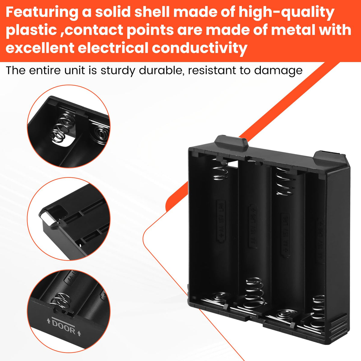 Perfect Pairz 83581 Top Battery Holder for Kwikset Series SmartCode Deadbolts Replacement Part, 4 AA Battery Holder, Smart Keypad Deadbolts Battery Pack Holder