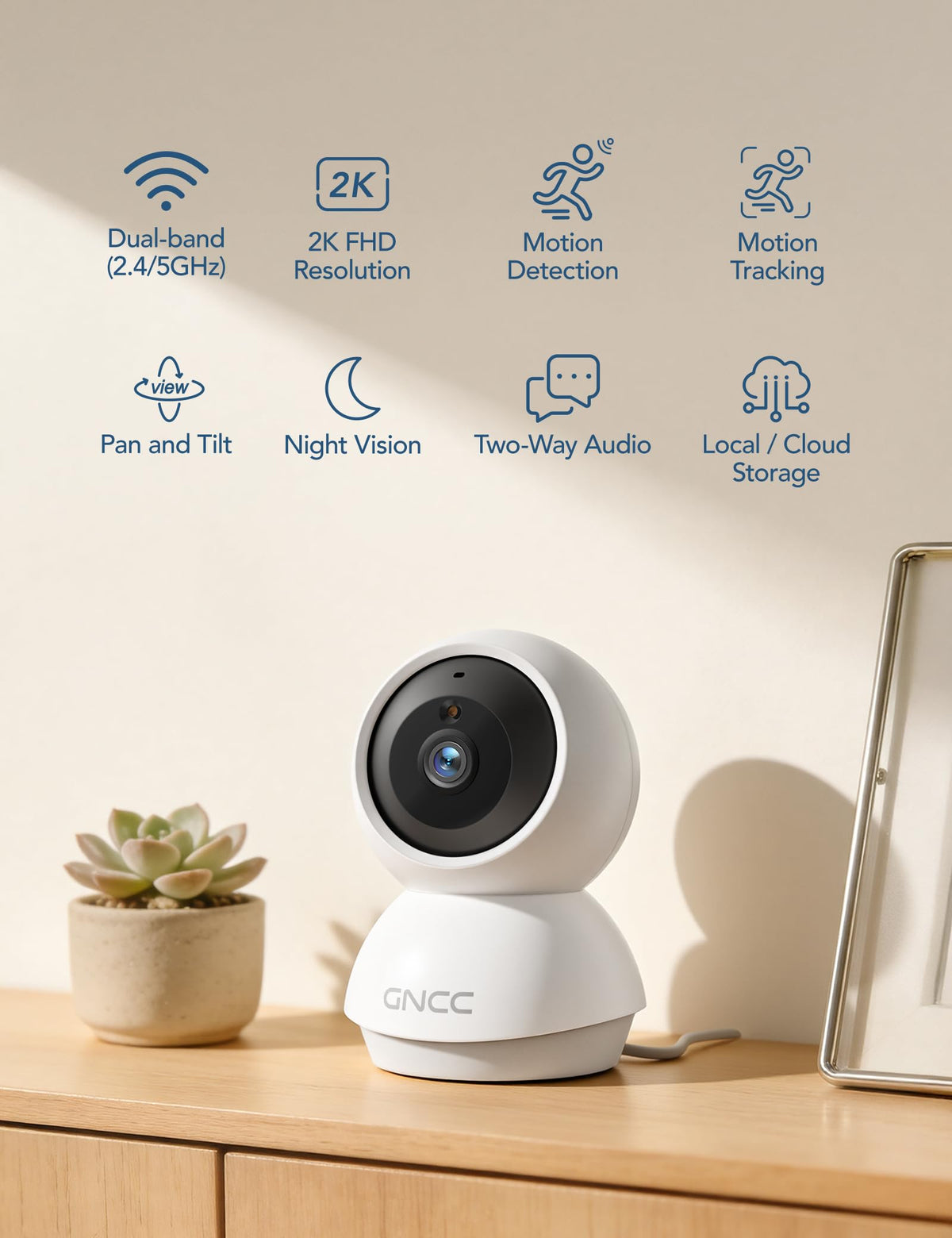 GNCC 2K Indoor Security Camera