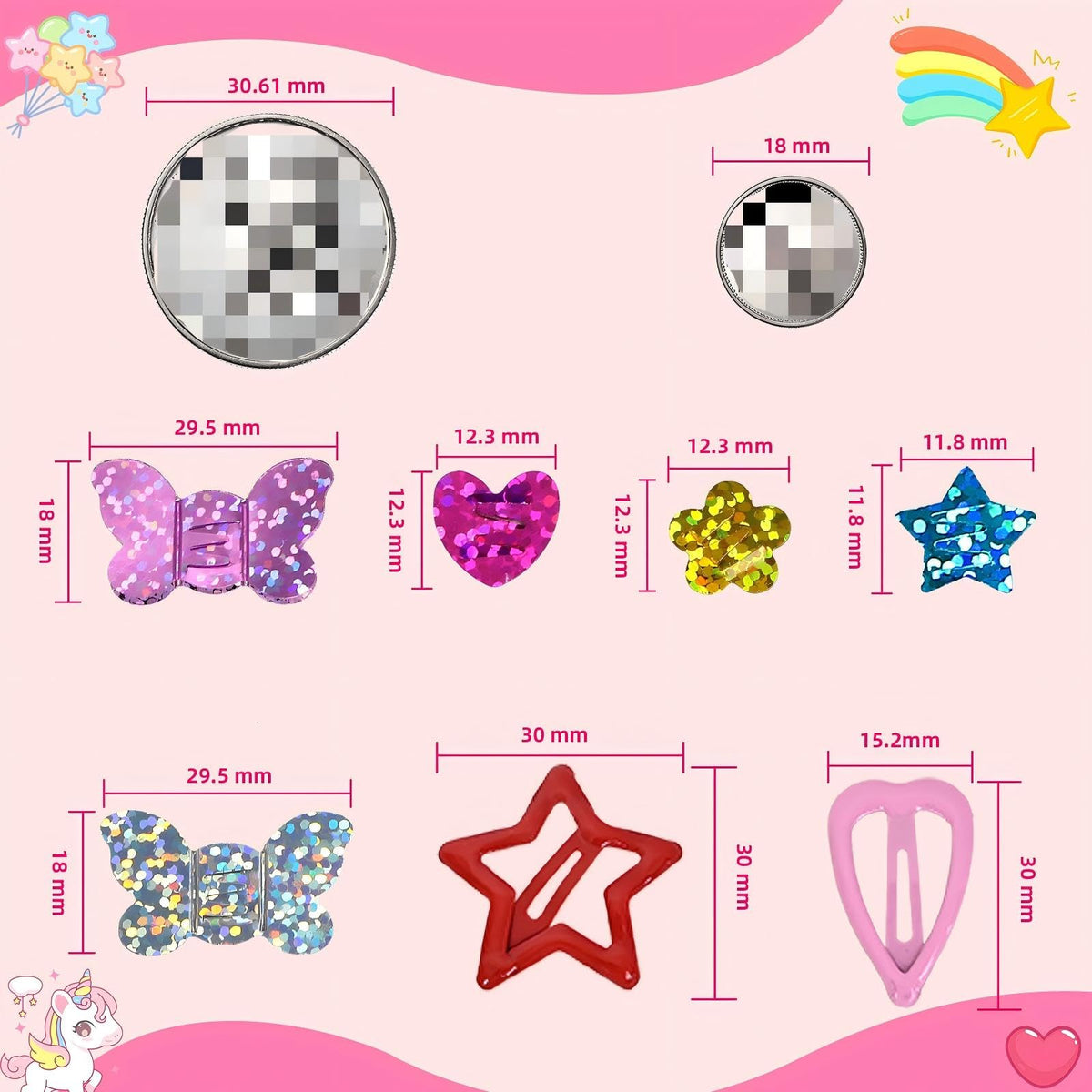 Pluspace Hair Gem Stamper Kit for Girls Ages 6-15, 600+ Hair Gems