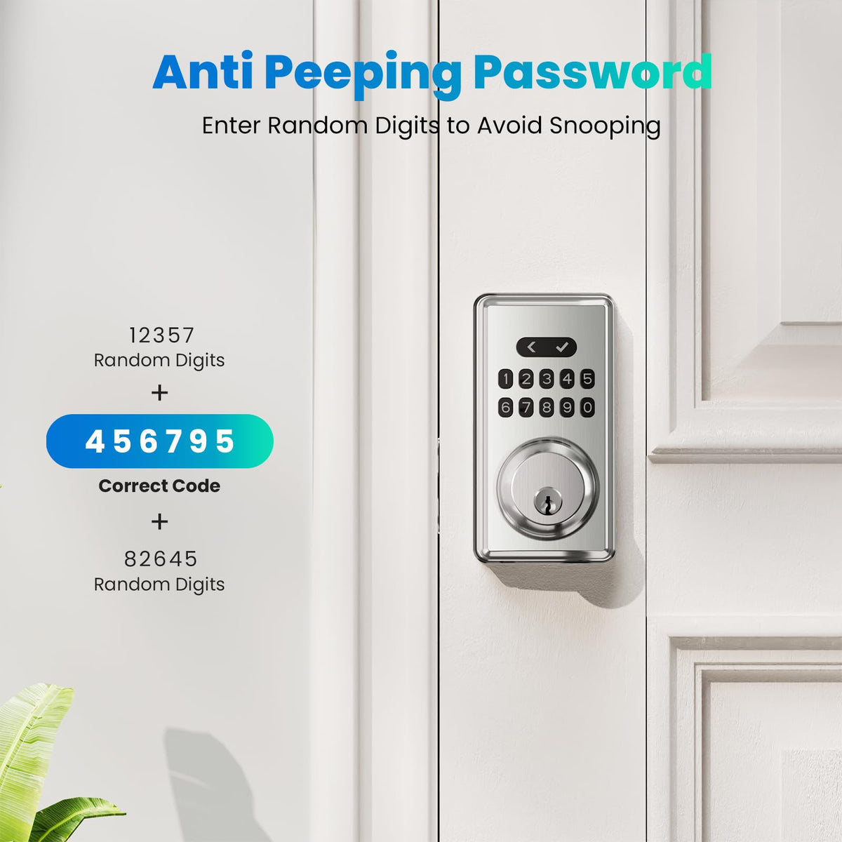 Keyless Entry Door Lock Deadbolt with Keypad, Digital Smart Locks with Code