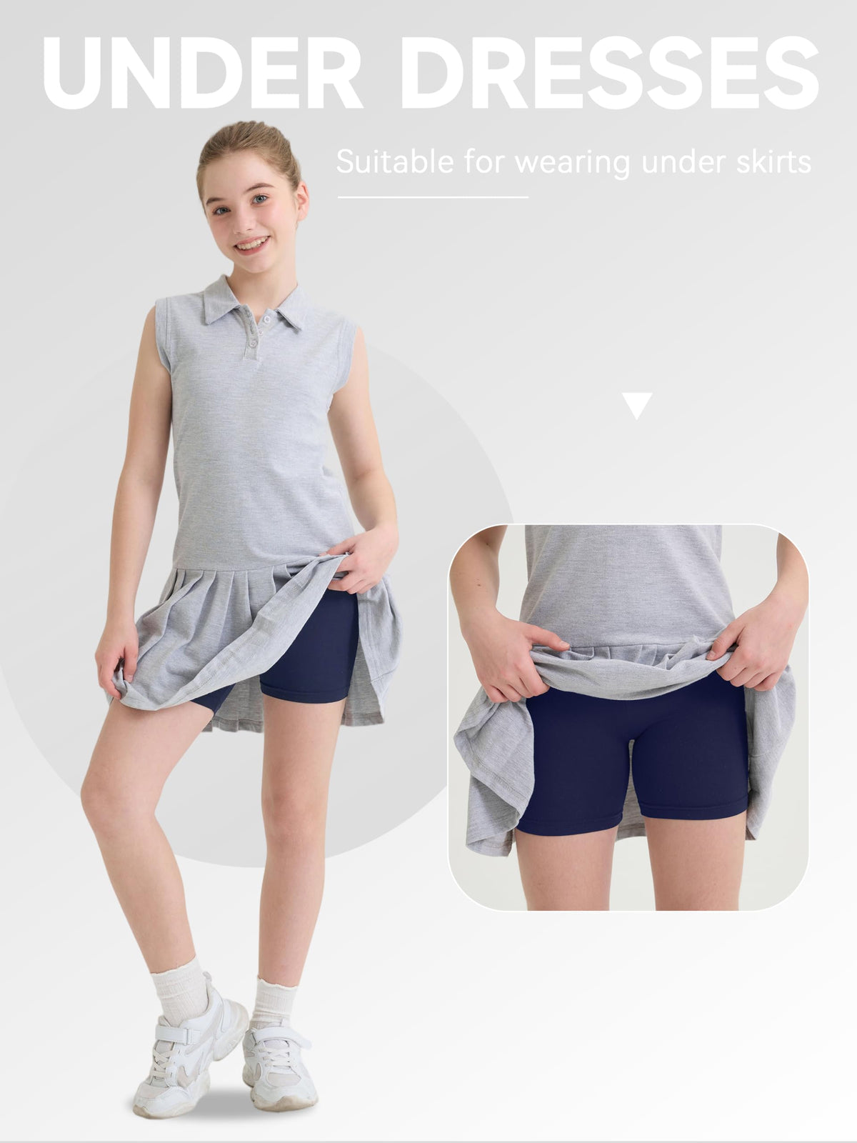 6 Pack Girls Bike Shorts Toddler Under Dress Cartwheel Shorts Dance Clothes