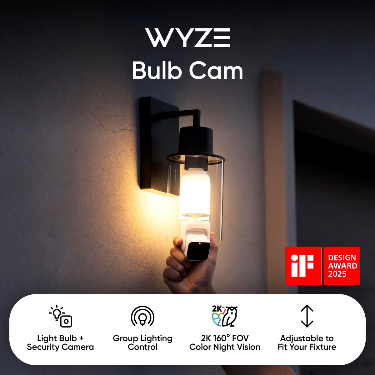 Wyze 2K Bulb Security Camera