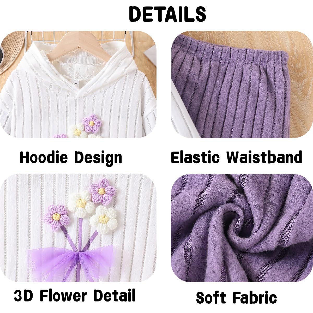 Afsmlys Girls Asymmetrical Knit Set