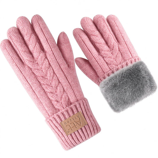 Winter Gloves for Women Men Cold Weather Touchscreen Knit Warm Fleece Lined