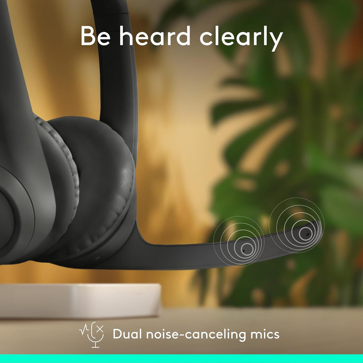Logitech Zone 301 Wireless Bluetooth Headset with Noise-Canceling Microphone, Compatible with Windows, Mac, Chrome, Linux, iOS, iPadOS, Android ��� Gr
