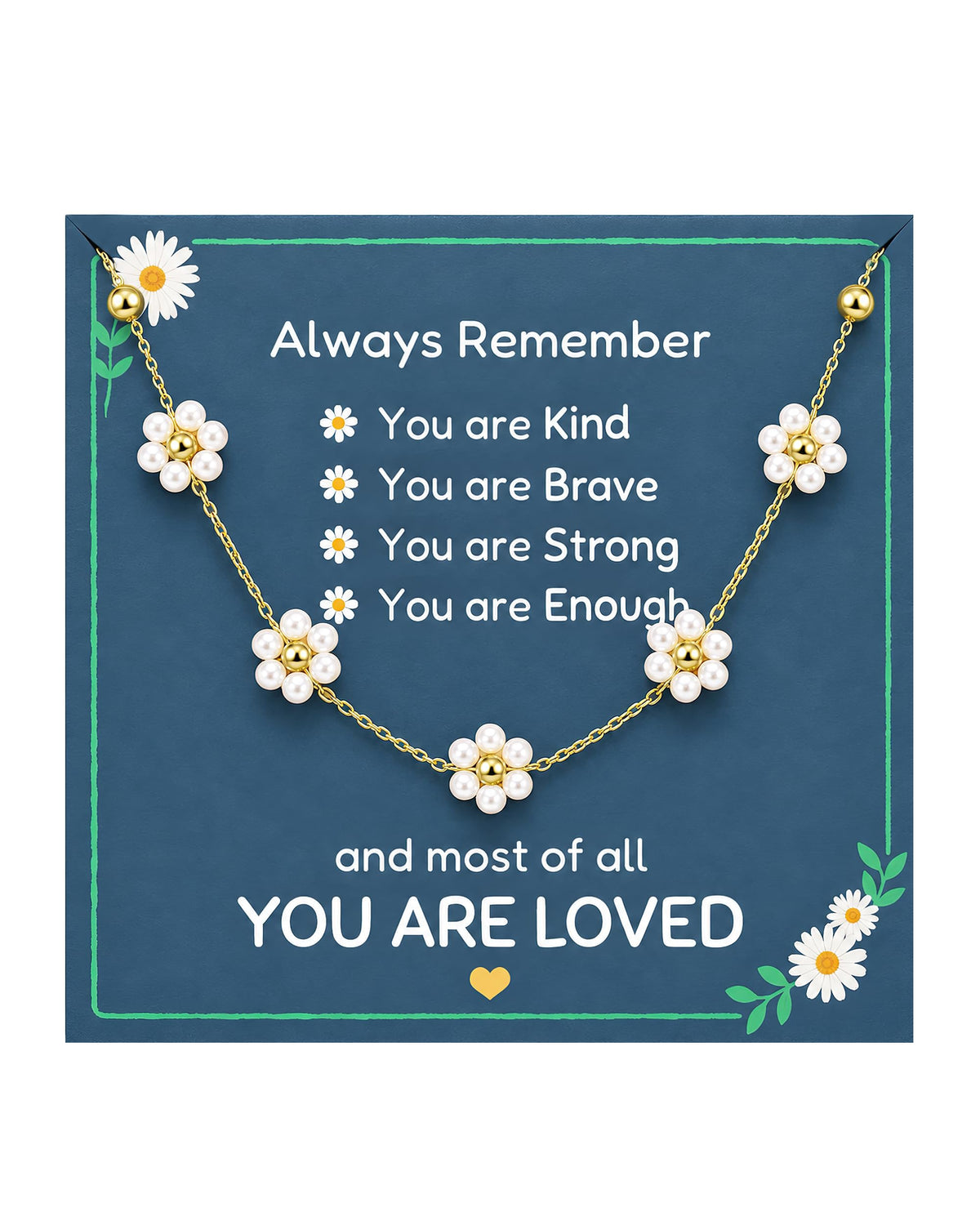 Daisy Pearl Necklace as Gifts for Teen Girls Women, Girl Jewelry Daisy Gift