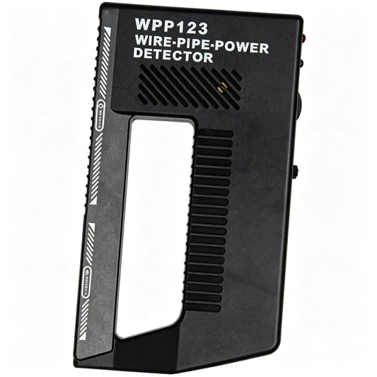 High-Sensitivity Wall Scanner & Metal Detector - Adjustable Alert for Pipes and Wires - Multifunctional Stud Finder for Adults - Durable Plastic Design (Black, Model WPP123)