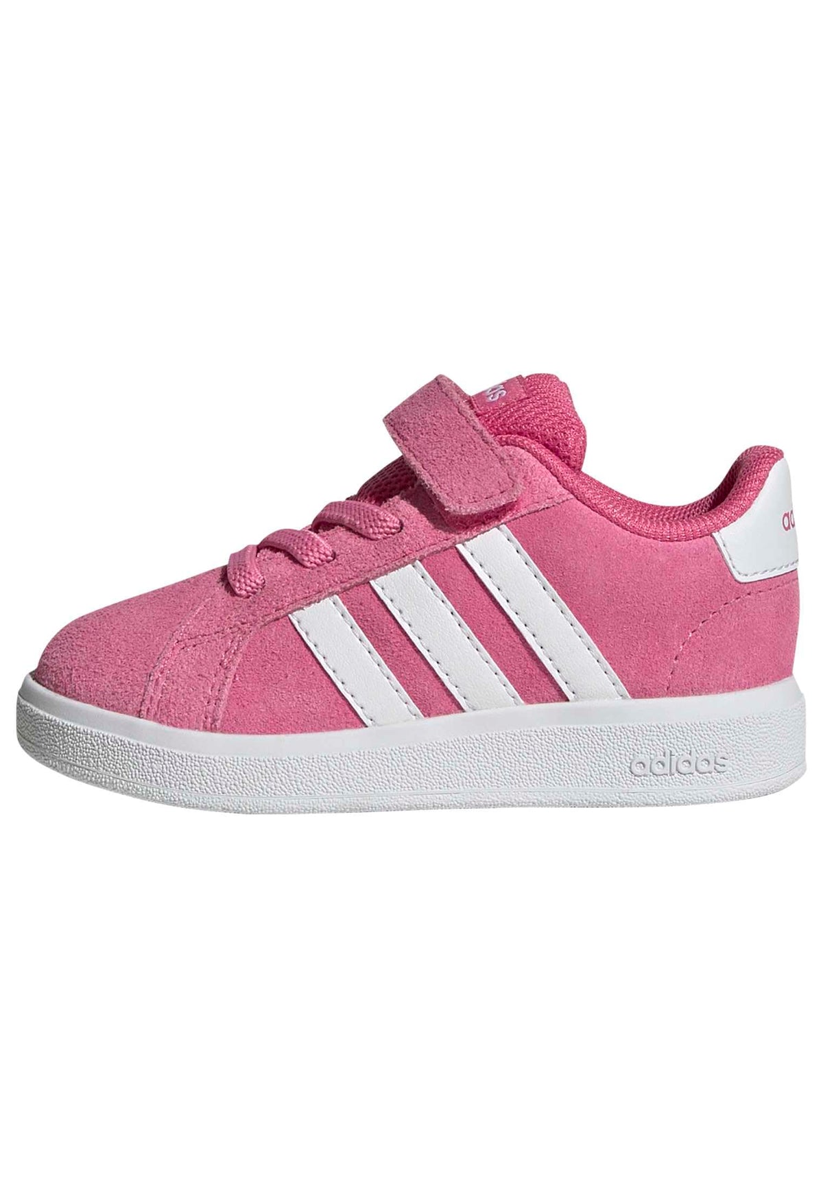 adidas Unisex-Baby Grand Court 2.0 Elastic Lace & Strap, Pink Fusion/White/White, 5