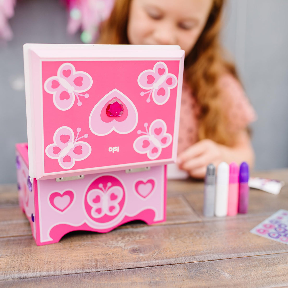 Melissa & Doug Created by Me! Wooden Jewelry Box, Decorate Your Own Craft
