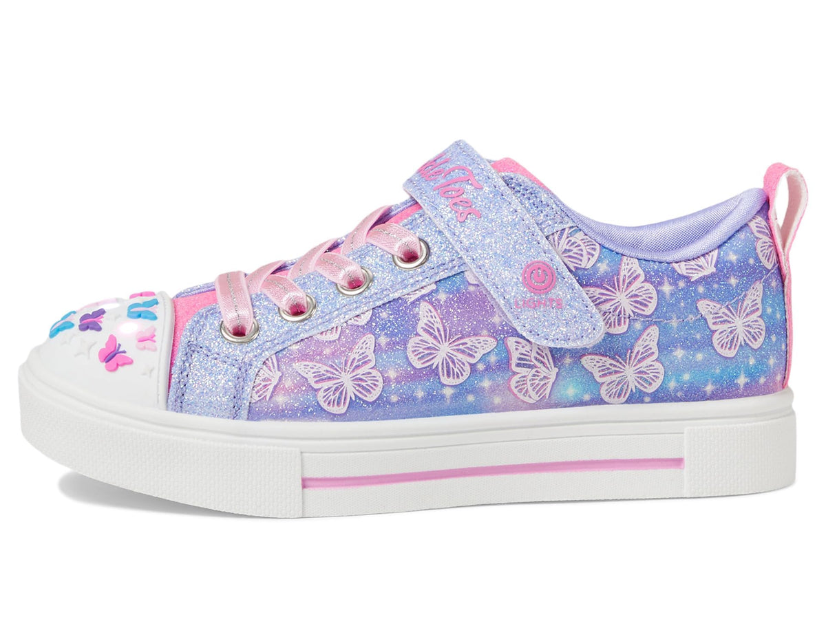 Skechers Kids Twinkle Sparks Sneaker, Lavender/Multi, 1 Little Kid