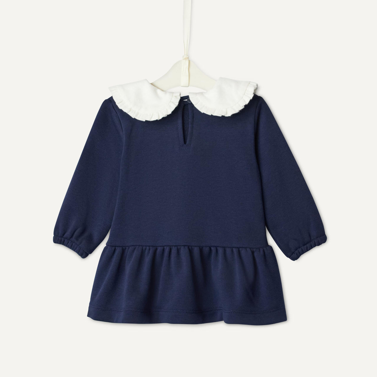 Amazon Essentials x Sofia Grainge Toddler Girls' Longsleeve French Terry Dress, Navy Blazer Combo, 4T