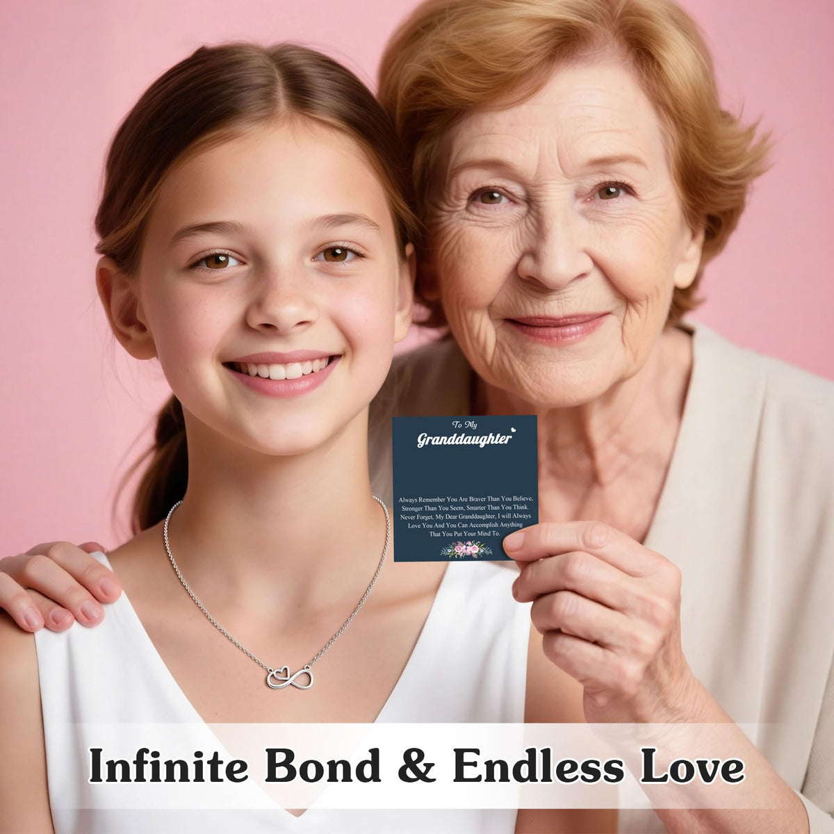 UNGENT THEM Granddaughter Jewelry Necklaces 8 10 12 14 16 Teen Girls Gifts