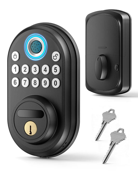 Fingerprint Door Lock for Front Door, Keyless Entry Smart Deadbolt Lock