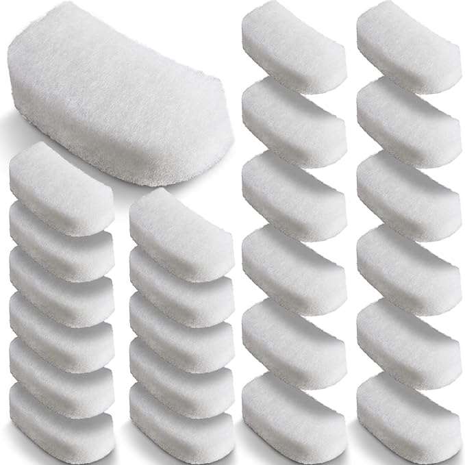 24 Pcs Filter Media Compatible with Fluval 106/107/206/207 Canister Filter Media Aquarium Polishing Pads 5.71 x 2.76 x 1.38 Inches Fish Tank Aquarium Accessories Replacement