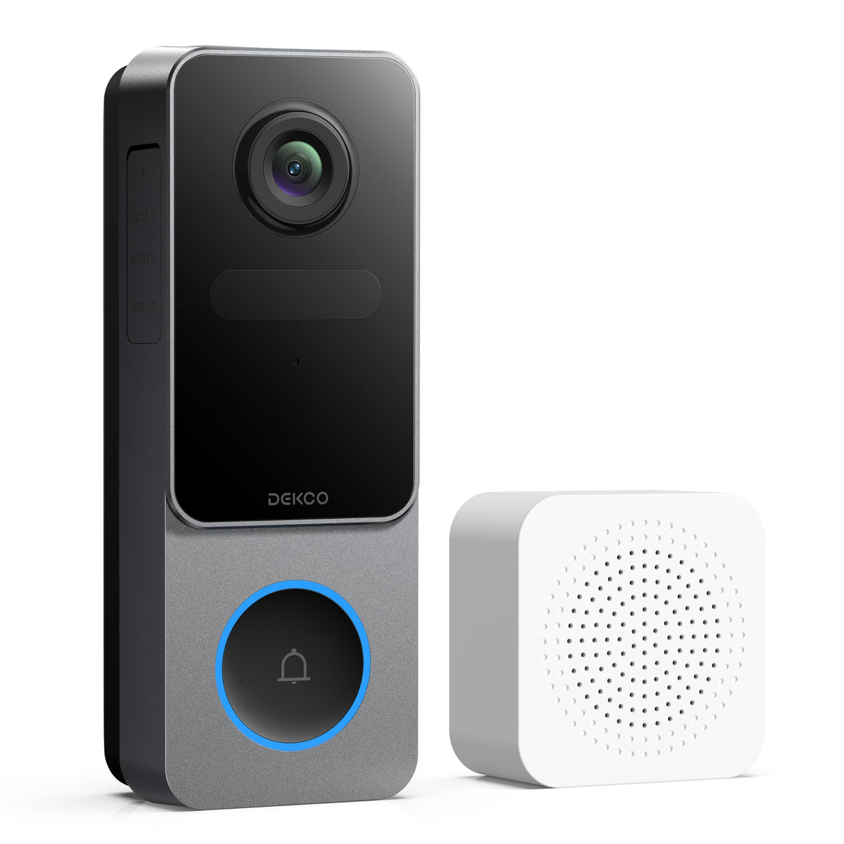 DEKCO 2K Wireless Video Doorbell Camera, Head-to-Toe View